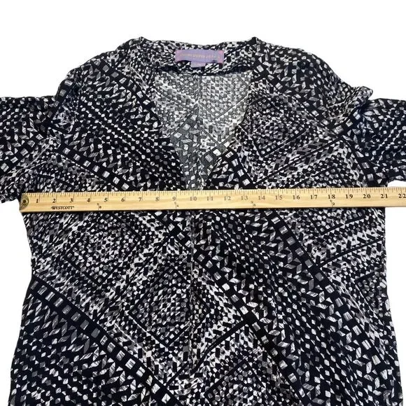 Boom Boom Jeans Abstract Print Macrame Fringe Open Front Cardigan Cover-Up L/XL - Picture 5 of 13